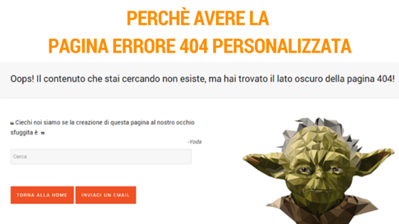Scopri di più sull'articolo Perché avere la pagina 404 Personalizzata